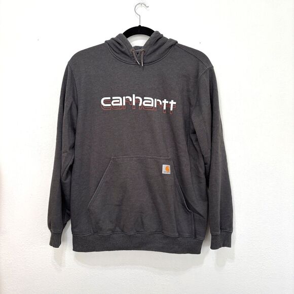 Carhartt Mens Rain Defender Hoodie Size L Loose Fit Workwear Goprcore Grunge - Picture 1 of 8